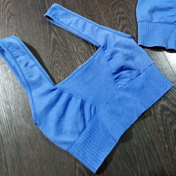 Free People Other - NEW FP Movement Good Karma Square Neck Bra in Blue Size XS/S